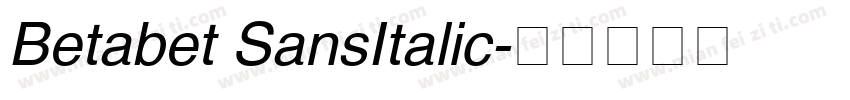 Betabet SansItalic字体转换